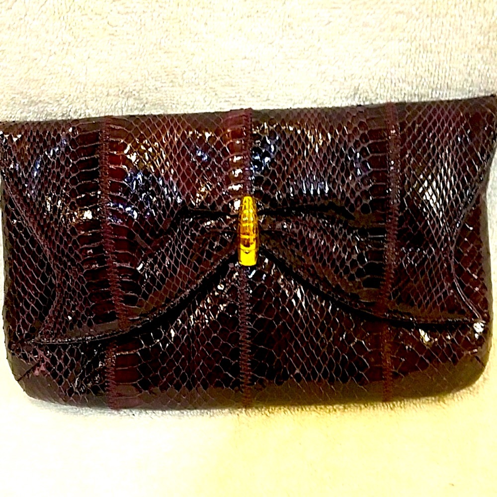 Genuine Snakeskin Butterfly shaped clutch or shoulder bag